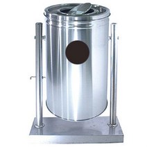 스텐 쓰레기통 공원 실외 대형 재털이 휴지통 100L, 단품, 상세페이지 참조