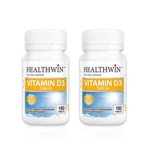 헬스윈 뉴질랜드 비타민 D3 1000IU 콜리칼시페롤 180정 2개 HEALTHWIN Vitamin 1000 IU