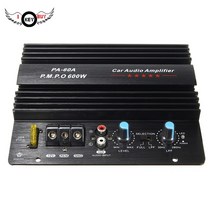 PUZU LVPIN DSP 카오디오 바이크 오토바이앰프 해양보트 I Key-모노 카 앰프 보드 12V 600W 자동차 오디오 파워베이스 서브 우퍼 블랙 1 개