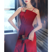 여성 예복 나시 옆트임 원피스+1PCS 브랜드 커스텀 양말