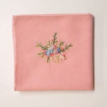 자수용염색손수건-핑크색, 1장