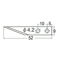 NT 커터날 아크릴용 직형 8T 9mm 52mm 1EA KB388 0370, 0 8T 9mm 52mm