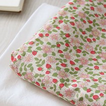 Fabric 원단 아사원단 대폭-60수아사 리얼스트로베리플라워