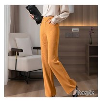 티피/Teepie 여성 겨울 셔닐 와이드 팬츠 여성 캐주얼 일자 팬츠