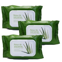 네추어 비 3개)네추어비 알로에퓨리파잉오일 클렌징티슈60매엔프라니 클렌징 티슈/시트, 3개, 60개