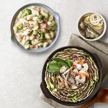 애슐리 해산물 밀푀유나베+오리지널 까르보나라 떡볶이 (총 4인분) 홈파티 밀키트