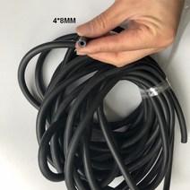 수중 작살 총 촉 스피어 낚시 고무 튜브 밴드 탄성 라텍스 튜브, 4x8mm black