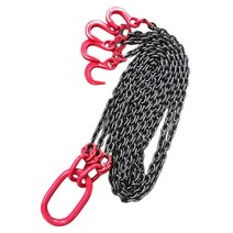 크레인후크 고리 체인 도르레 훅 지게차 렉카차, 유백색 3톤 0.5미터 후크 2개