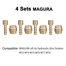 mtb bike 유압 디스크 브레이크 니들 올리브 연결 인서트 for shimano bh90 bh59 sram magura tektro 자전거 브레이크 호스 피팅, 마구라 4세트
