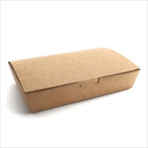 맘앤팩 크라프트 종이도시락 SL-LB33oz 500개 3호 김밥 일회용 박스 상자 배달 포장용기