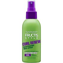 [정품] Garnier Fructis 스타일 컬 리뉴 리액티베이팅 밀크 스프레이 곱슬머리, 5 Ounce (Pack of 1)