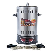 전기통닭구이 기계 머신 베이징덕 바배큐 전기구이 꼬치, 단일사이즈, 18개 스틸 포크가 있는 6-포크 타이머