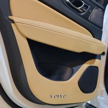 IOM 볼보 XC40 XC60 XC90 V60 V90 S60 S90 전용 튜닝 아크릴 가죽 스크래치 도어커버 4PCS, 볼보S90 롱바디, 새들브라운, 은경
