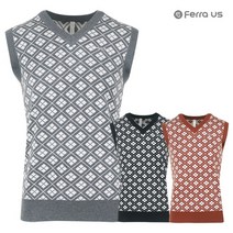 페라어스 남성 다이아 큐브 니트 골프조끼 CV4R8001F2