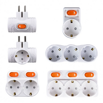 국산 멀티콘센트 개별 스위치 접지 콘센트 1구/2구/3구 T자 무선 절전형 멀티탭, OS멀티탭 스위치 2구