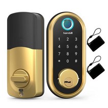보안 부속 부품 hornbill smart door lock 생체 인식 지문 전자 항목 전면 잠금 숫자 키패드 잠금 해제 ic card for home office, 불타는 듯한 빛깔