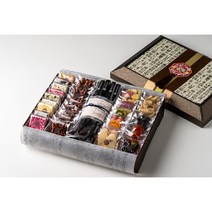 [추석선물세트] 처음한과 람세트 2단구성 도라지정과 고급 수제 강정 과일정과 부모님 첫인사 상견례 이바지 명절 감사선물 고급보자기포장, 915g, 1개, 실크겹보+매듭노리개 하늘(단아한)