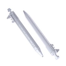 판촉볼펜 버니어 캘리퍼스 필기도구 독특한볼펜 국산볼펜 4색볼펜 볼펜선물 특이한볼펜 선물 똑딱이볼펜, 1) 블랙