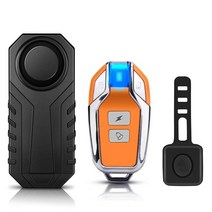 스마트자물쇠 자전거도난경보기 오토바이 전동킥보드 도난방지 elecpow 방수 자전거 알람 오토바이 전기 자동차 자전거 보안 도난 경보 원격 제어 진동 감지기, 1 세트 알람 경적-A