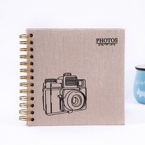 사진첩 포토 앨범 엘범20 장 고급 리넨 DIY 수제 앨범 폴라로이드 사진 저장 스타 어린이 성장 레코드, 01 creamy-white