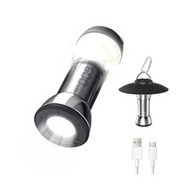 Fithome LED 캠핑 랜턴 USB 충전식 조명 4가지 조명 모드 방수 캠핑용 휴대용 텐트 조명 비상 사태 야외 하이킹 등을 위한 손전등 스포트라이트 랜턴