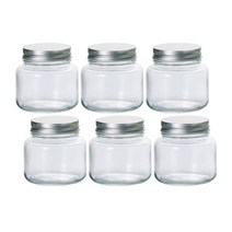 일본 아데리아 실버캡 유리밀폐용기 조미료 양념통세트 320ml 6개세트, 1세트-6P
