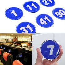 원형 62mm 숫자 테이블 에폭시 스티커 번호판 블루 1P 1~50, 제품선택, 47