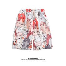 M-3XL 비치 5점 팬츠 남성 하와이안 바캉스 스타일 반바지 캐주얼 와일드 플로럴 반바지 K1151