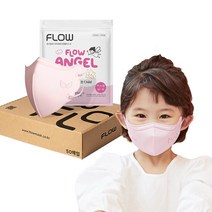 플로우 천사 KF94 유아 마스크 XS 초소형, 50매, 핑크