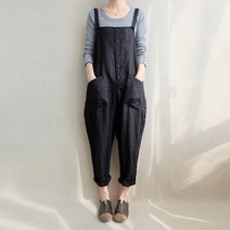 도오빠 단빠SA 여성 멜빵 바지 단색 긴바지 5XL 팬츠 빅사이즈 여자멜빵바지 여름 의류