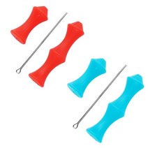 1 pc 양궁 손가락 가드 보우 스트링 핑거 세이버 탭 리 커브 보우 실리콘 핑거 릴리스 핑거 프로텍터 기어 액세서리, CHINA, Red Blue 2pcs