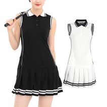 럭스골프 여성 카라 민소매 골프원피스 MDG3S103