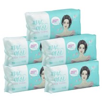 [72매*3팩] 피부여신 페이스타올 일회용 순면 페이스티슈 얼굴티슈 수건대용 티슈 타올 화장솜, 5팩