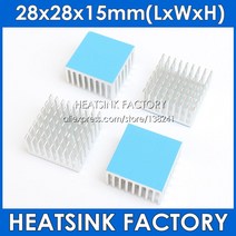 램쿨러 램쿨러브라켓 메모리방열판 열전달 패드가있는 28x28x15mm 실버/블랙 알루마이트 슬롯 형 알루미, 01 Silver_06 6pcs