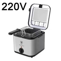 115764 110V220V 전기 딥 프라이어 25L 프렌치 프리 기계 오븐 오일 냄비 프라이드 치킨 그릴 조절 가능한 온도 조절기 주방 요리, CHINA, 220V Grey, 단일 탱크 + 2.5L+EU