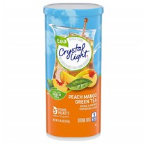 Crystal Light 크리스탈라이트 슈가프리 복숭아 망고 그린티 드링크 믹스 52.5g 12팩