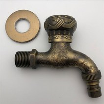 화장실 수도꼭지 욕실 엔틱 골동품 청동 세탁기 크레인 장식 야외 빈티지 정원 비브콕 탭 벽걸이 걸레 황동, [05] 05, 1개