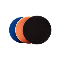 Lake Country Manufacturing SDO 극세사 폼 버핑 폴리싱 키트 테이퍼드 엣지 포함 블루 헤비 패드 오렌지 컴파운딩용 블랙 마감 3팩 14cm5.5인치, Heavy Cutting Fiber Pad, 5.5