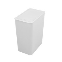 생활특공대 무지 모던 사각 인테리어 쓰레기통, 화이트, 20L