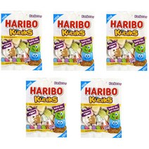 하리보 큐빅스 젤리 80g x 5개입 주사위 사각형 달콤한 구미 캔디 간식용