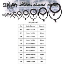 외수질로드 선상 광어 민어 농어 낚시대 낚싯대 가이드 50 120pcs 스테인레스, 연한 초록색