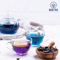 미국직구 블루 티 - 나비 완두꽃 계피 허브 티 - 30개 티백 팜 프레시 카페인 프리 - 글루텐 프리 - GMO 프리 - 친환경 틴 팩, 수량, 상세참조
