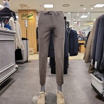 엠아이수트 베이지 브라운 멀티 쥐도리 체크 슬랙스 팬츠