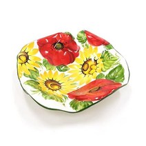 접시 이탈리아제 그릇플레이트꽃무늬 W32xD32xH8cm P2177332