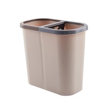 가정용 분리 수거함 쓰레기통 2단 10L, 브라운