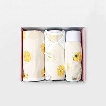 [merebe] [메르베] 아기참외 출산선물세트(저고리+속싸개+모자)_여름용