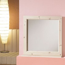 우드웰 스탠드형 사각거울 700 x 700 cm, 워시