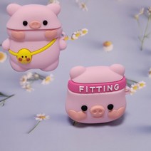 제이데이즈 꿀꿀이 에어팟케이스 1 2세대 2종, 꿀꿀이(얼굴)+꿀꿀이(전신), 혼합색상