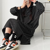 MAY 기모 카우스 단가라 집업 메이 롱 박스 아노락 원피스 (2color)