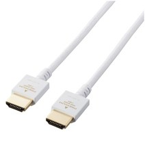ELECOM HDMI 케이블 1m 프리미엄 4K 2K (60P) HDR 대응 부드러운 케이블 화이트
